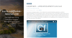 Desktop Screenshot of learn-coldfusion-tutorial.com