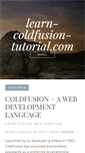 Mobile Screenshot of learn-coldfusion-tutorial.com
